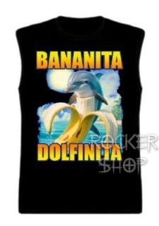 Tričko ITALIAN BRAINROT pánske-Bananita Dolfinita/bez rukávov
