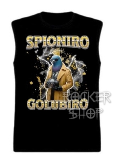 Tričko ITALIAN BRAINROT pánske-Spioniro Golubiro/bez rukávov