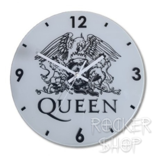 Nástenné hodiny QUEEN sklenené-Logo
