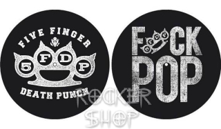 Slipmat FIVE FINGER DEATH PUNCH-Knuckle Logo/Fuck Pop