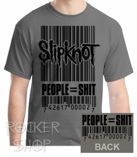 Tričko SLIPKNOT pánske-People=Shit/Grey
