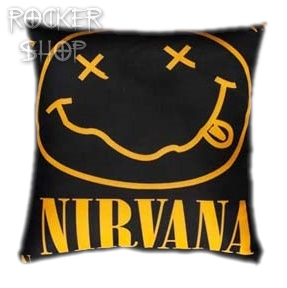 Vankúš NIRVANA-Smiley Black