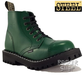 Topánky STEEL-6 dierkové zelené