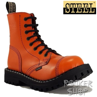 Topánky STEEL-8 dierkové oranžové