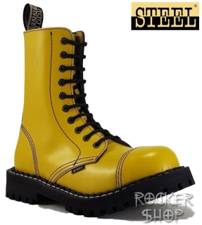 Topánky STEEL-10 dierkové žlté