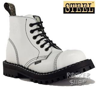 Topánky STEEL-6 dierkové biele