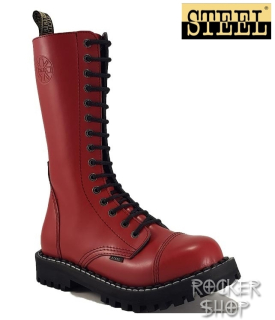 Topánky STEEL-15 dierkové červené